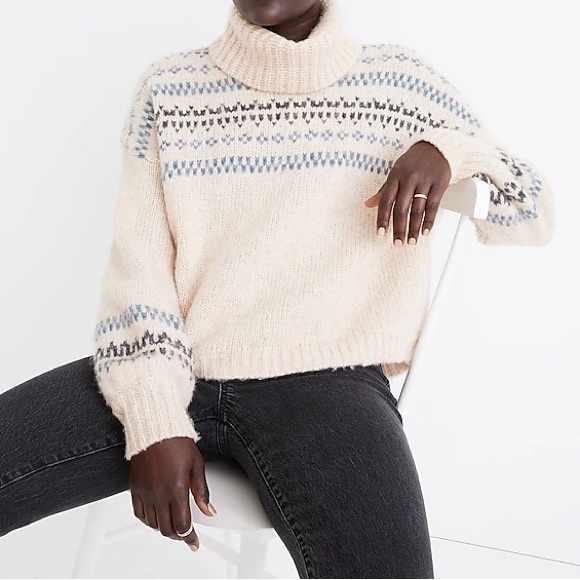 Madewell Sweaters - Madewell Somervell Fair Isle Turtleneck Sweater